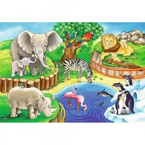 PUZZLE ZOO, 2X12 PIESE