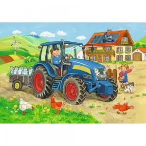PUZZLE SANTIER CONSTRUCTII SI FERMA, 2X12 PIESE