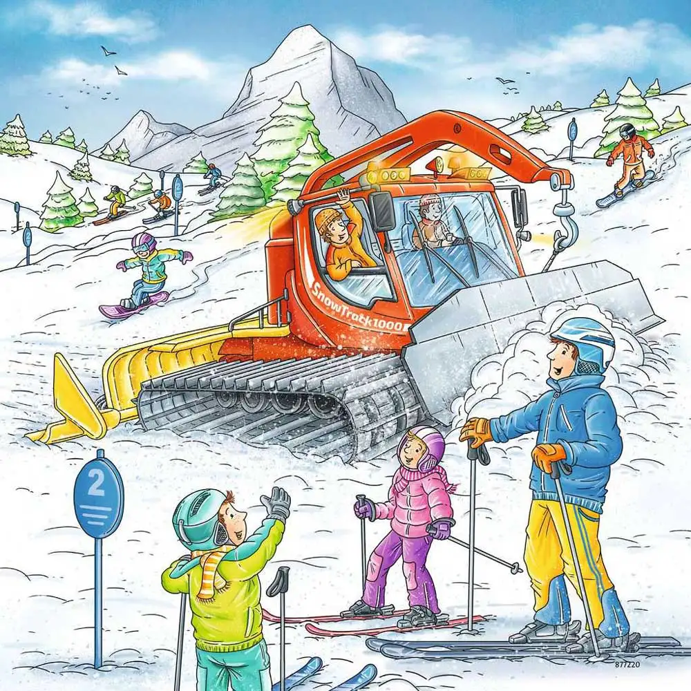 puzzle partie de schi, 3x49 piese