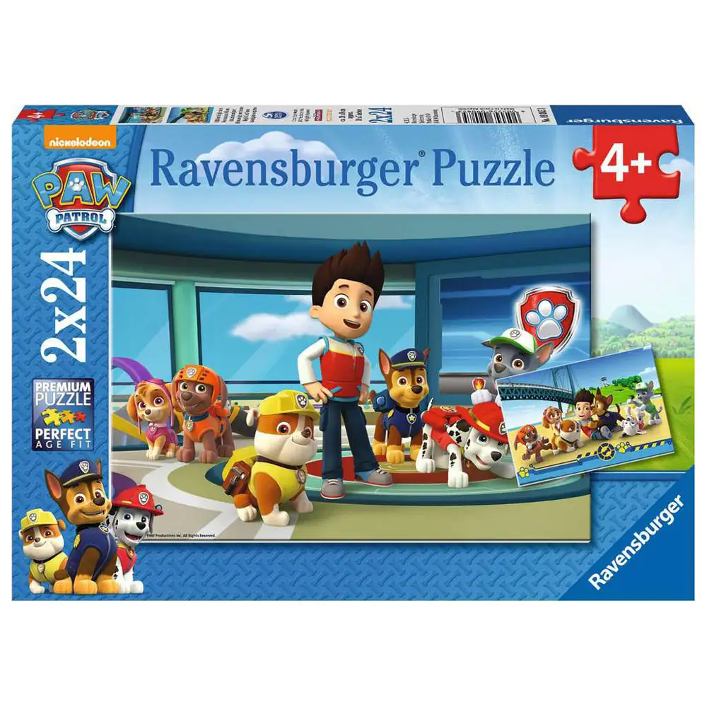 puzzle patrula catelusilor, 2x24 piese