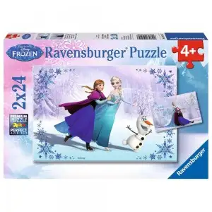 PUZZLE FROZEN SURORI PENTRU TOTDEAUNA, 2X24 PIESE