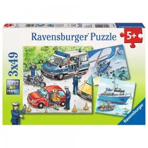 PUZZLE POLITIA IN ACTIUNE. 3X49 PIESE