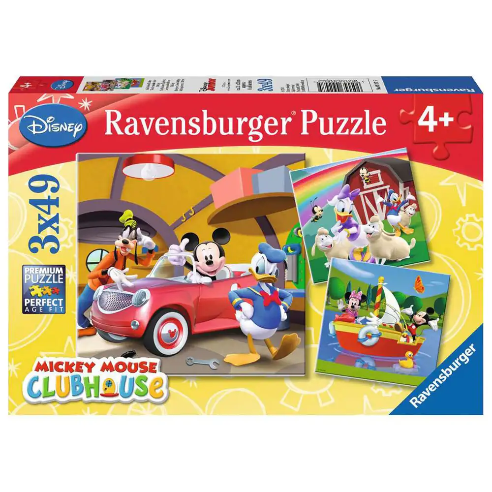 puzzle clubul mickey mouse , 3x49 piese