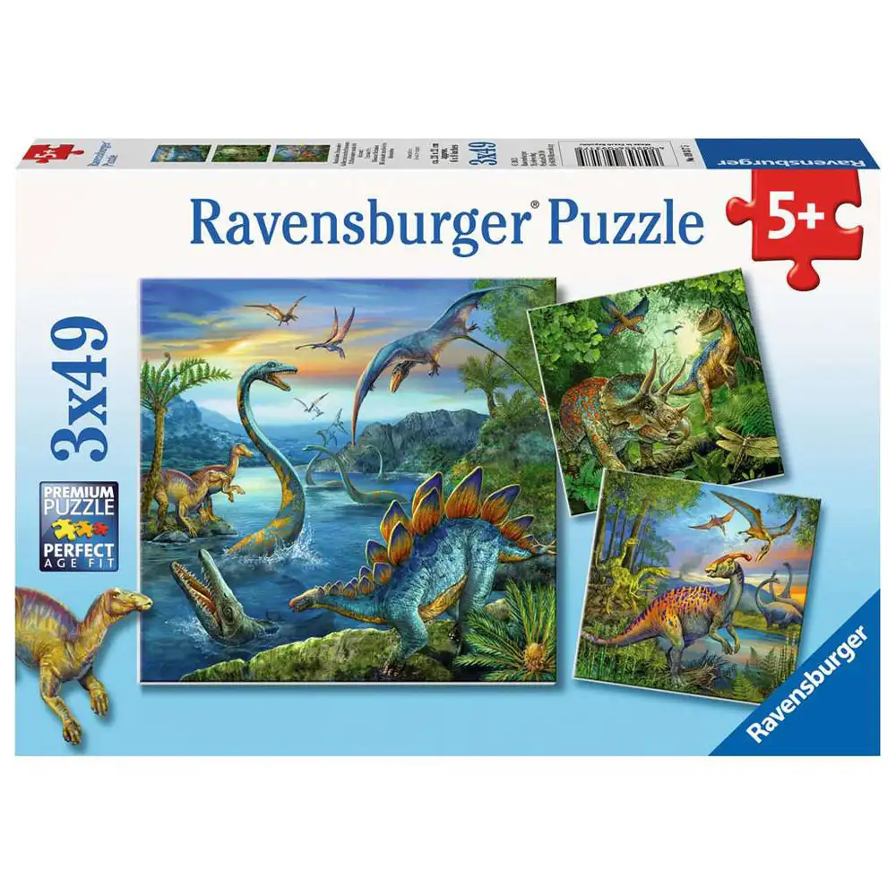 puzzle farmecul dinozaurilor, 3x49 piese
