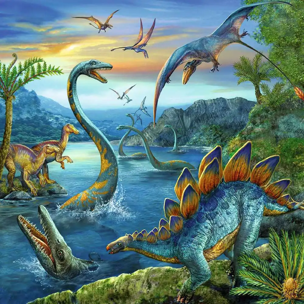 puzzle farmecul dinozaurilor, 3x49 piese