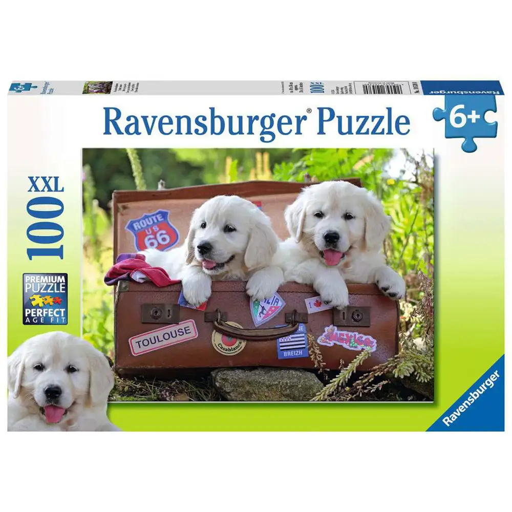 puzzle catei in valiza, 100 piese