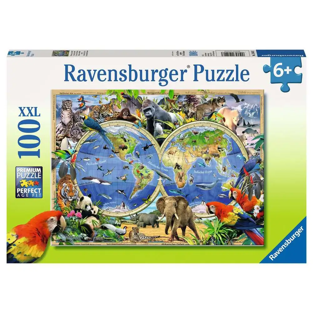 puzzle animalele lumii, 100 piese