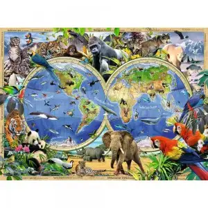PUZZLE ANIMALELE LUMII, 100 PIESE