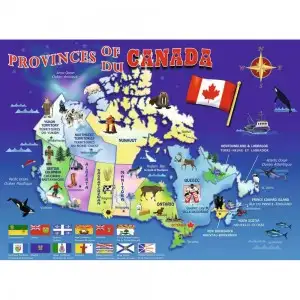 PUZZLE HARTA CANADEI, 100 PIESE