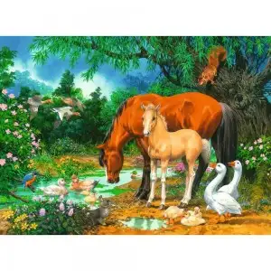 PUZZLE ANIMALE LA IAZ, 100 PIESE