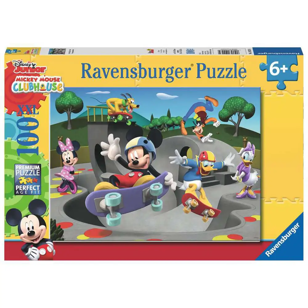puzzle mickey cu skateboard, 100 piese