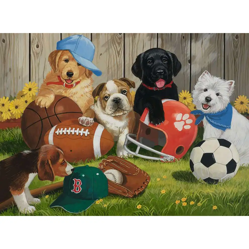 puzzle catelusi sportivi, 200 piese