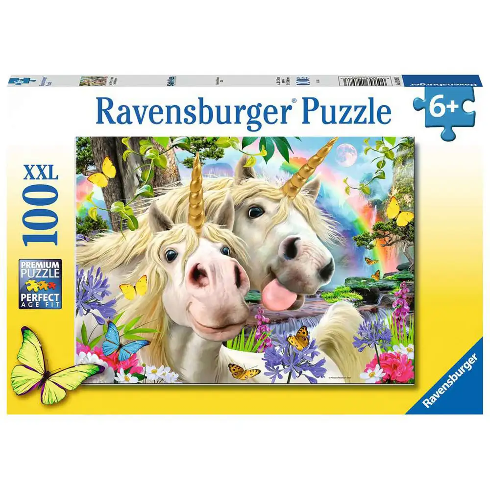 puzzle selfie cu unicorni, 100 piese