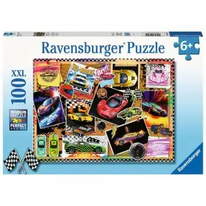 PUZZLE MASINI DE CURSE, 100 PIESE