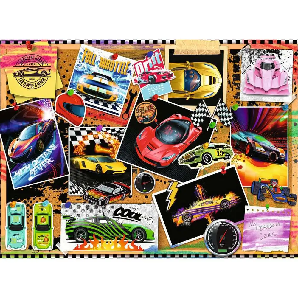 puzzle masini de curse, 100 piese