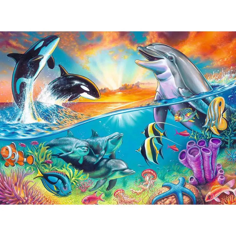 puzzle animale din ocean, 200 piese