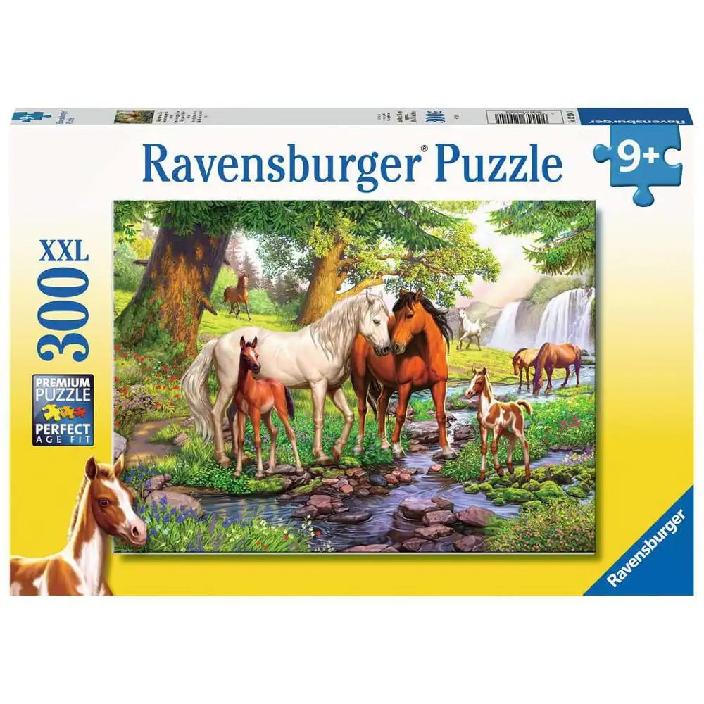 puzzle familie de cai la rau, 300 piese