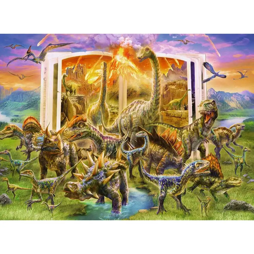 puzzle cartea dinozaurilor, 300 piese