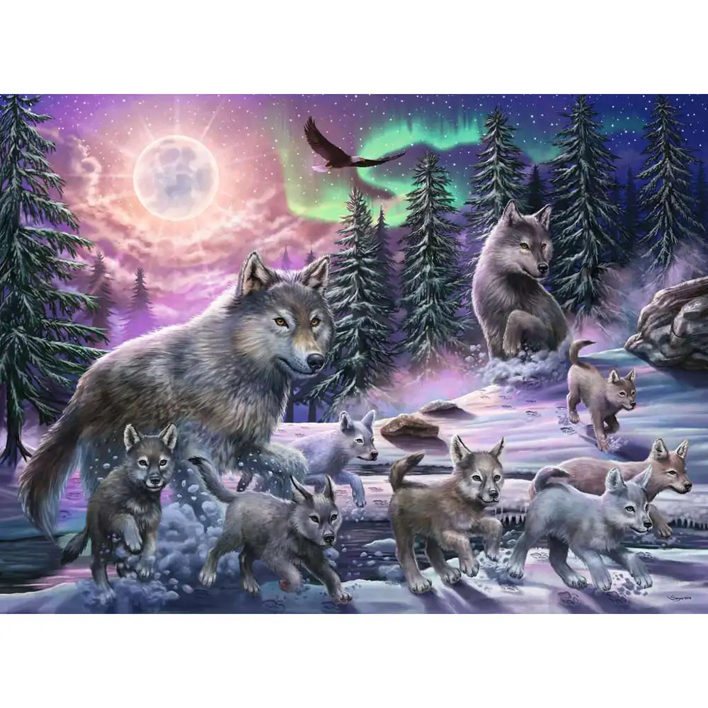 puzzle familie de lupi, 150 piese