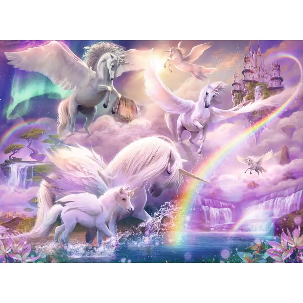 puzzle unicorni, 100 piese
