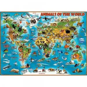 PUZZLE HARTA ANIMALELOR, 300 PIESE