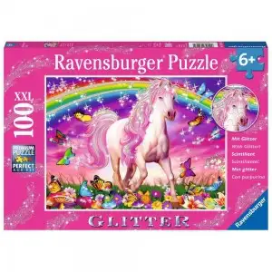 PUZZLE UNICORN SI CURCUBEU, 100 PIESE
